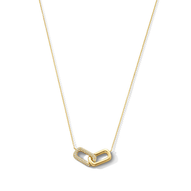Yellow Gold Diamond Link Necklace