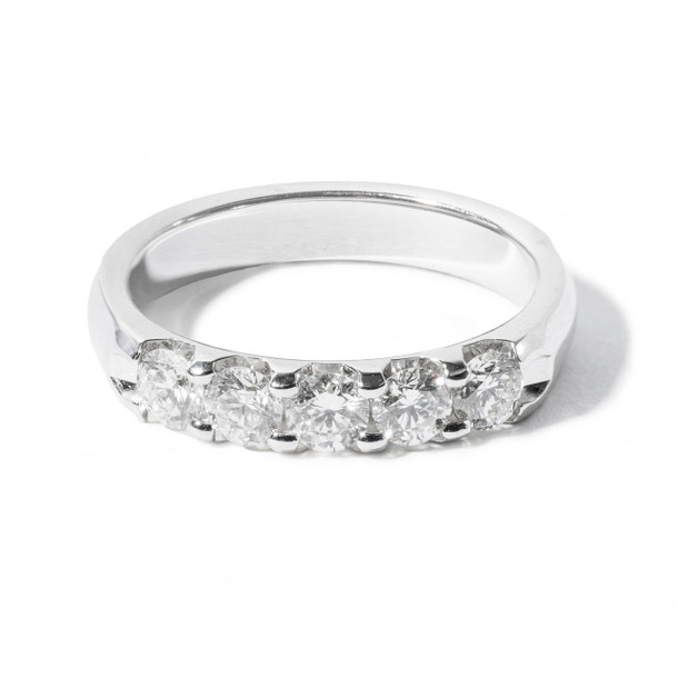 Five Stone Diamond Wedding Band (0.75tw)