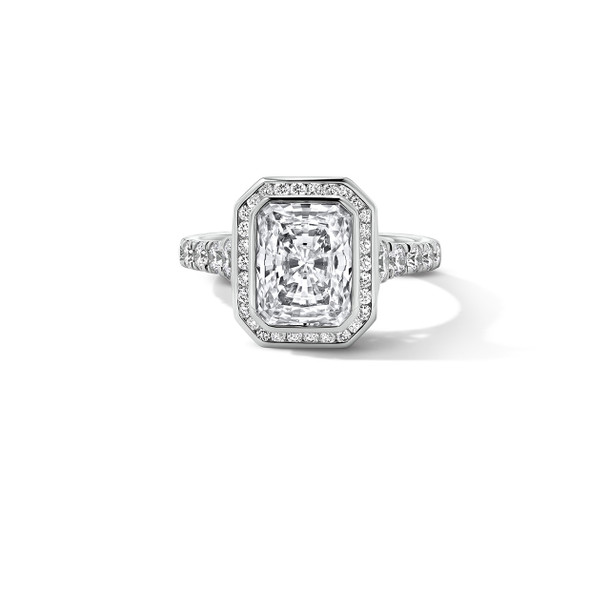 Diamond Halo Double Bezel Engagement Setting