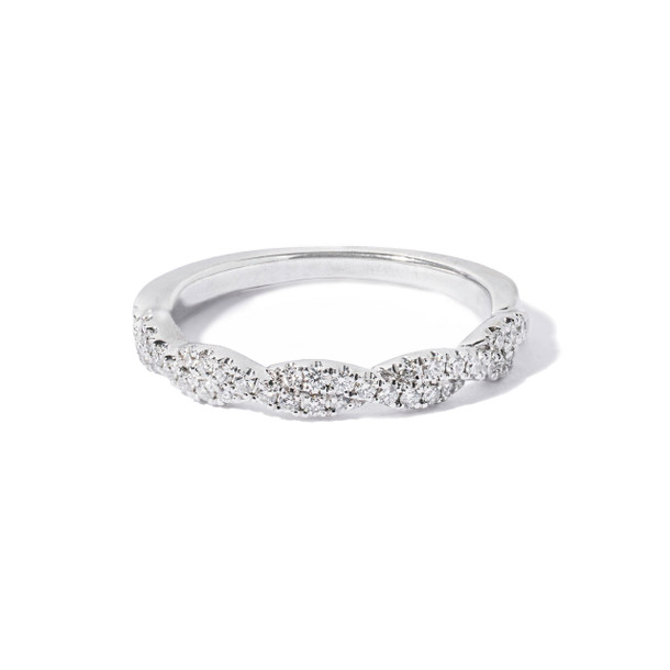 Twisted Diamond Wedding Band (0.25tw)