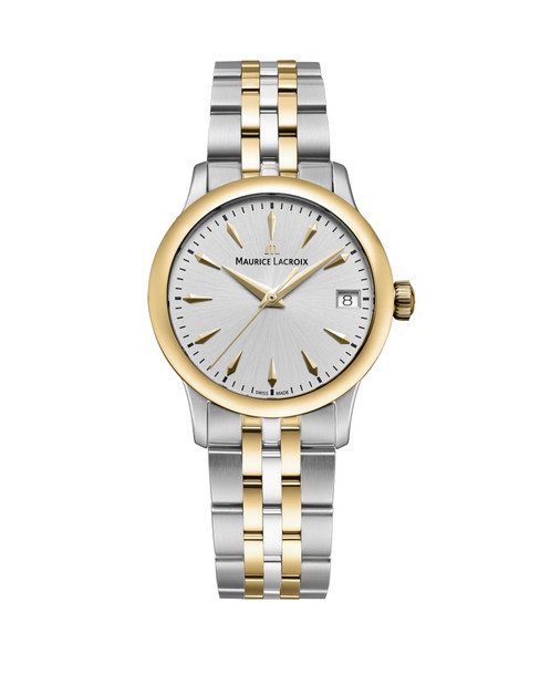 Maurice Lacroix 1975 Quartz 33 Silver Dial Watch | Stainless Steel & Yellow Gold-PVD