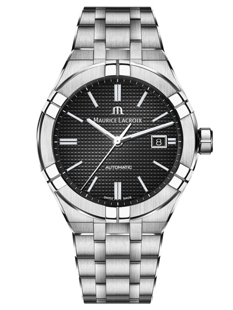 Maurice Lacroix Aikon Auto Date 42 Black Dial Watch | Stainless Steel