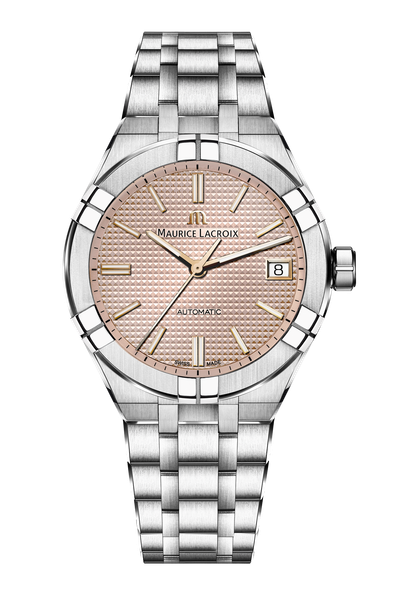 Maurice Lacroix Aikon Auto Date 39 Salmon Dial Watch | Stainless Steel