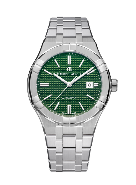 Maurice Lacroix Aikon Auto Date 42 Green Dial Watch | Stainless Steel