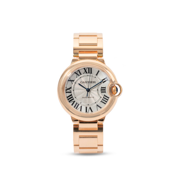 Cartier Ballon Bleu 36 Silver Dial Watch | Rose Gold