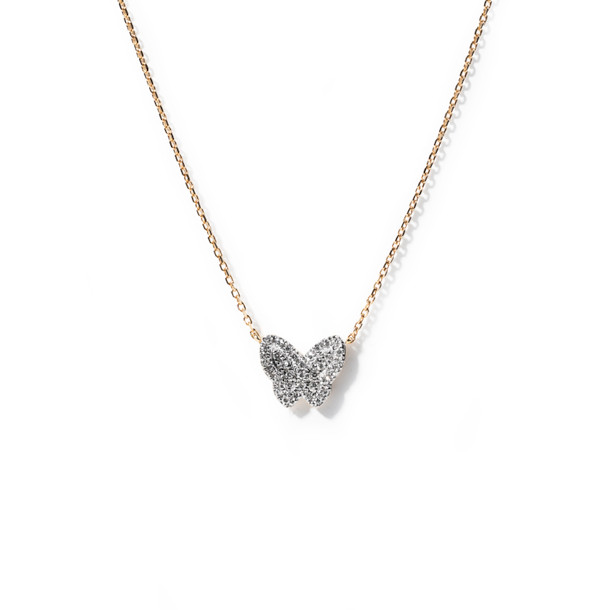 Mini Butterfly Diamond Necklace