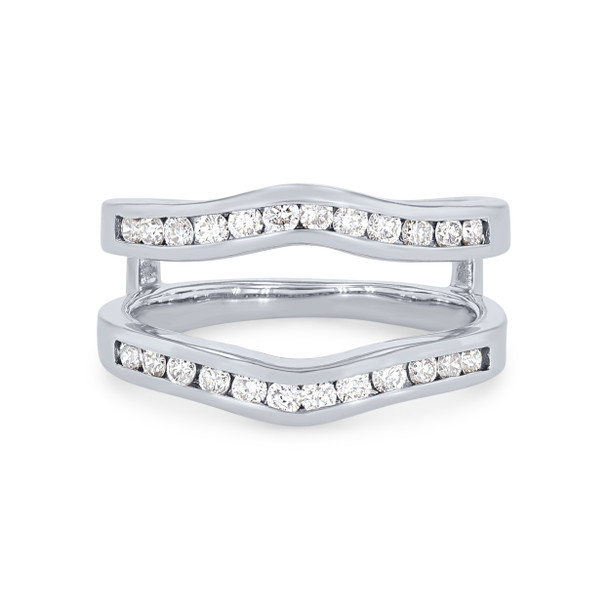 Platinum Channel Diamond Ring Guard