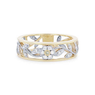 Simon G. Trellis Floral Diamond Ring