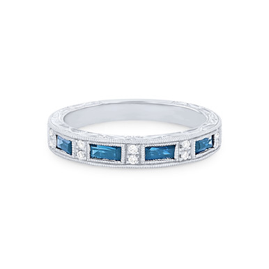 Kirk Kara Charlotte Sapphire and Diamond Weddding Band