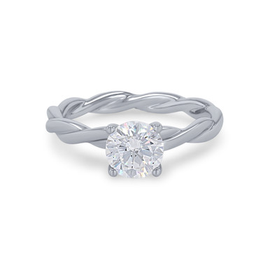 Solitaire Rope Twist Engagement Setting