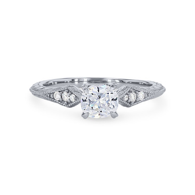 Artcarved Engraved Milgrain Knife Edge Engagement Setting