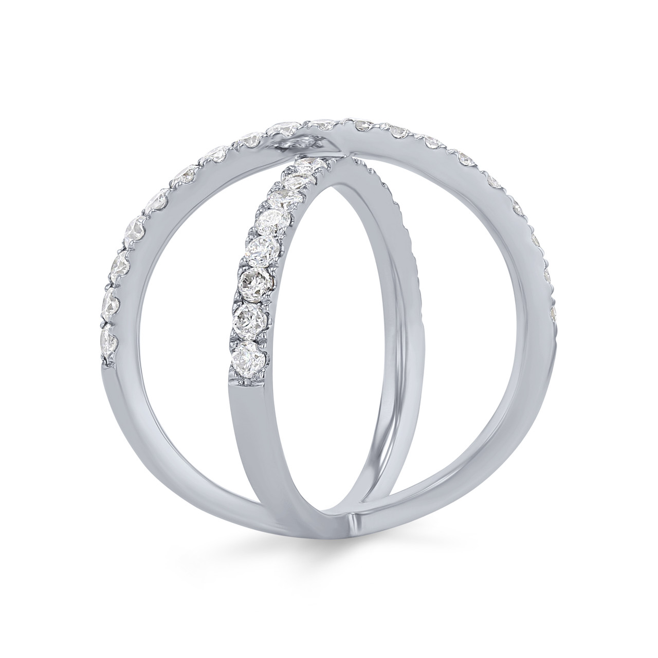 Diamond "X" Design Ring