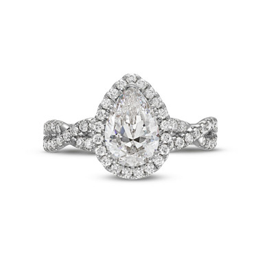Verragio Renaissance Pear Halo Twist Engagement Setting