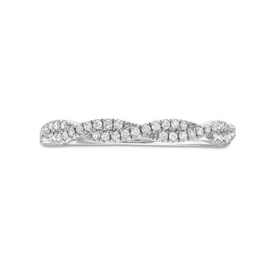 Petite Twist Full Diamond Wedding Band by Diamonds Direct Designs