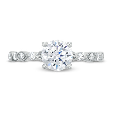 Alternating Marquise Frame Milgrain Engagement Setting by Adorette