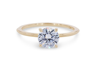 Solitaire Milgrain Knife Edge Engagement Setting
