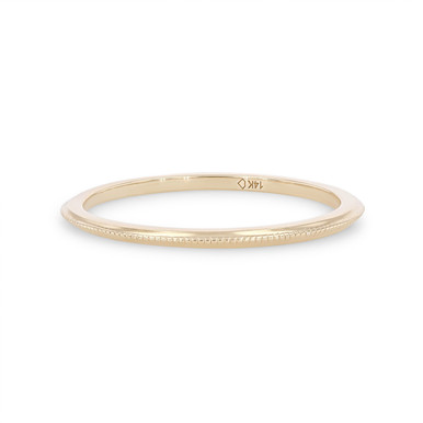 Milgrain Knife Edge Wedding Band