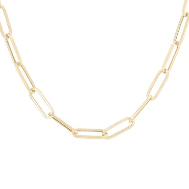 Gold Paperclip Chain Necklace