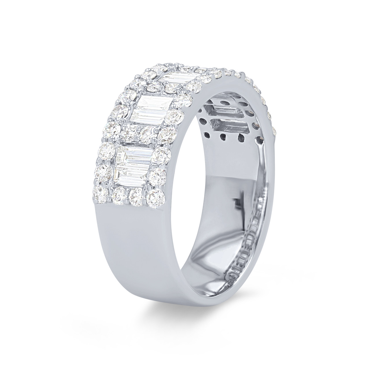 Mixed Shape Diamond Inset Ring