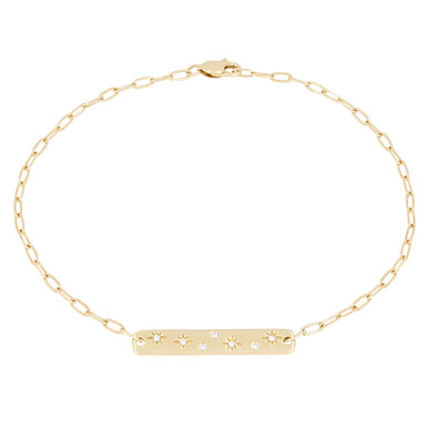 Diamond Celestial Bar Bracelet