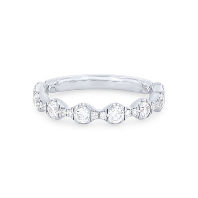 Alternating Diamond Wedding Band By A. Jaffe