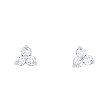 Diamond Trio Stud Earrings