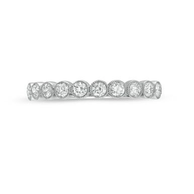 Bezel Milgrain Diamond Wedding Band by Diamonds Direct Designs