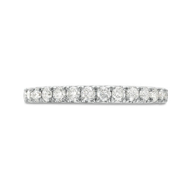 French Pave Diamond 3/4 Way Wedding Band by Diamonds Direct Designs