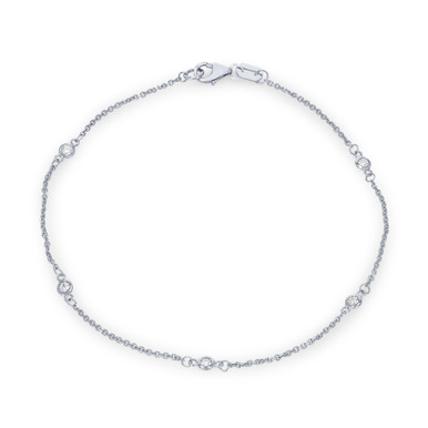 Diamond Bezel Station Bracelet