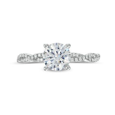 Petite Twist Full Diamond Engagement Setting by Diamonds Direct Designs