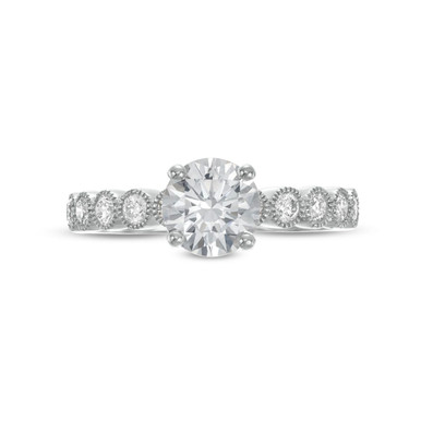 Bezel Milgrain Engagement Setting by Diamonds Direct Designs