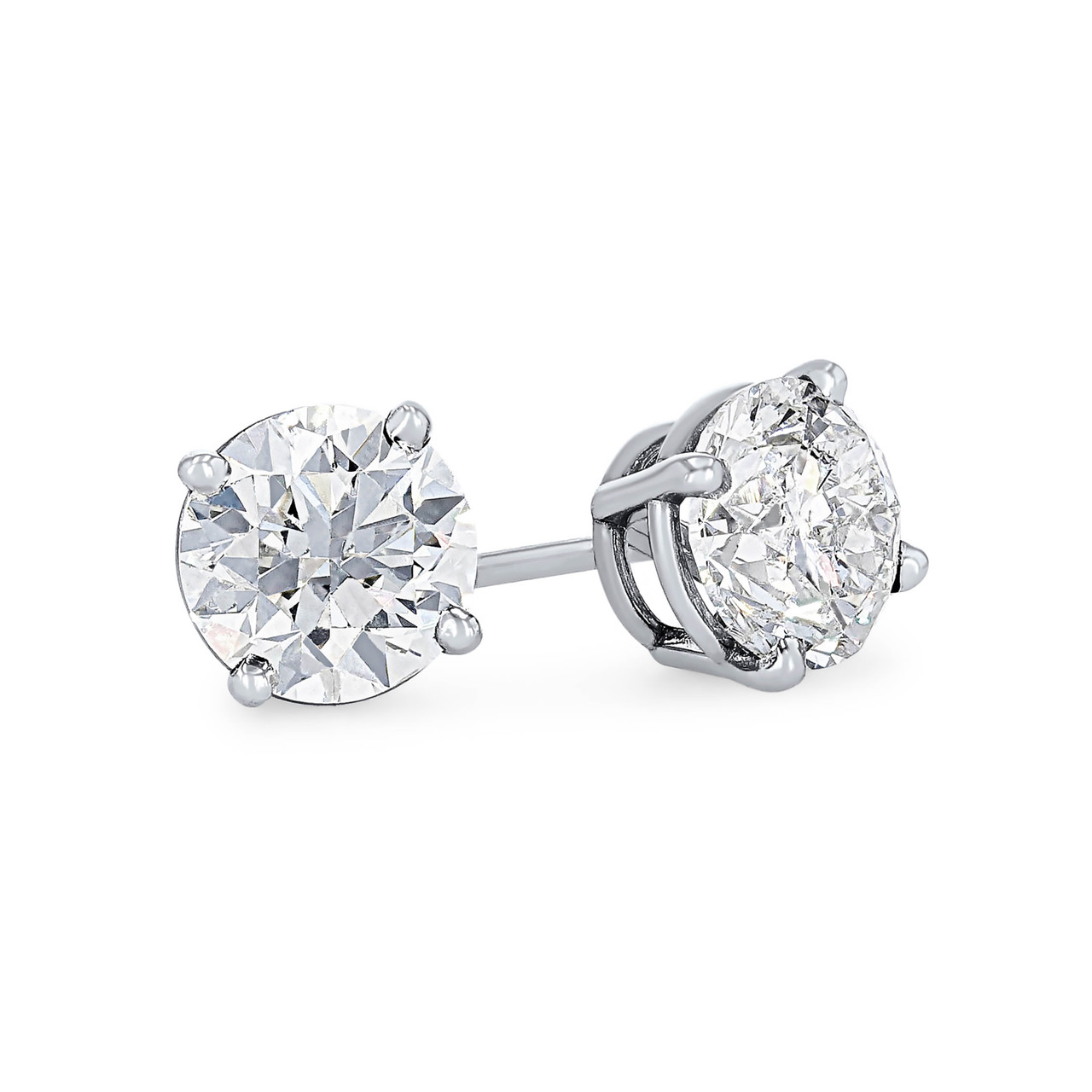 Four Prong Round Diamond Studs