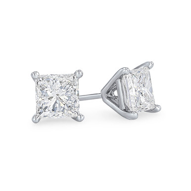 Princess Diamond Stud Earrings