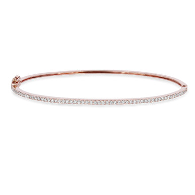 Buy Thick Gold Oval Shaped Diamond Bangle Bracelet Online – The