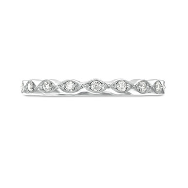 Marquise Frame Wedding Band by Adorette
