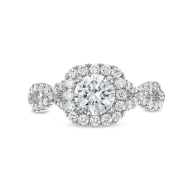 Cushion Halo Twist Engagement Setting by Diamonds Direct Designs