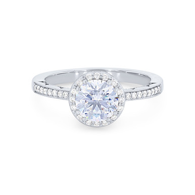 Tacori Coastal Crescent Round Halo Engagement Setting