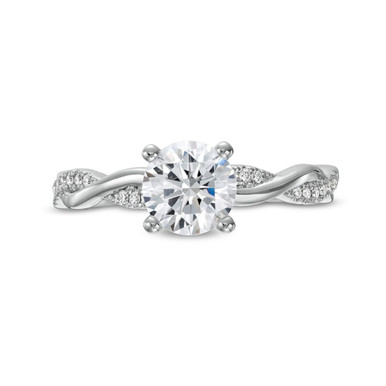 Twist Half Diamond Engagement Setting by Diamonds Direct Designs