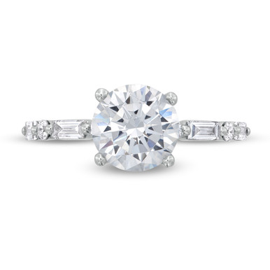 Mixed Diamond Single Prong Engagement Setting by Diamonds Direct Designs