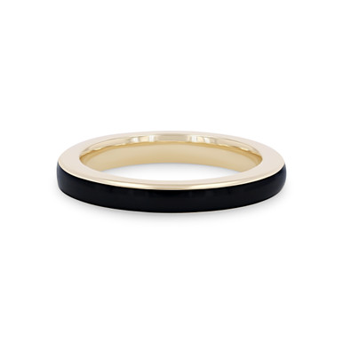 Michael M. Chroma Black Enamel Ring