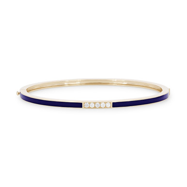 Michael M. Chroma Blue Enamel Diamond Bangle