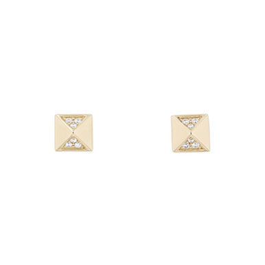 Michael M. Foundation Pyramid Stud Earrings