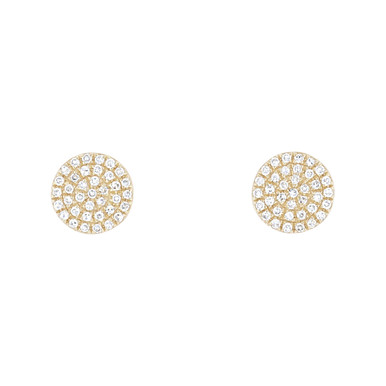 Pave Diamond Disc Studs