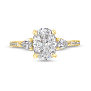 Tacori Sculpted Crescent Three Stone Engagement Setting