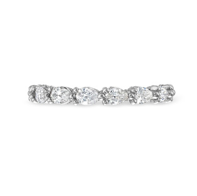 Tacori Sculpted Crescent Pear Diamond 3/4 Way Wedding Band