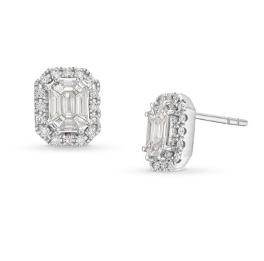 Diamond Mosaic Stud Earrings by Diamonds Direct Designs