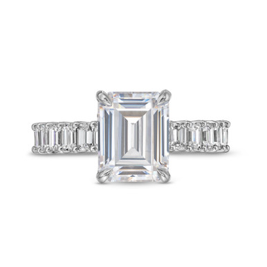 Michael M. Emerald Diamond 3/4 Way Engagement Setting