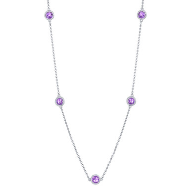 Tacori Crescent Embrace Amethyst Station Necklace