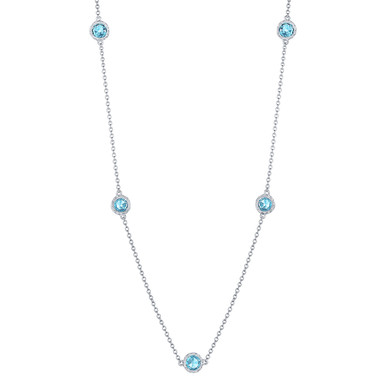 Tacori Crescent Embrace Sky Blue Topaz Station Necklace