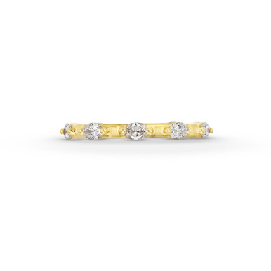 Oval Diamond Accented Wedding Band by C. Gonshor